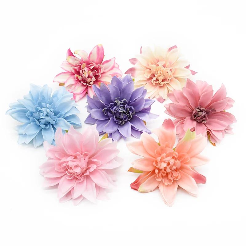 

Artificial Flowers Silk Dahlias Home Interior Decor Festival Wedding Bridal Accessories Material for Making Bouquets Scrapbooks 3pcs