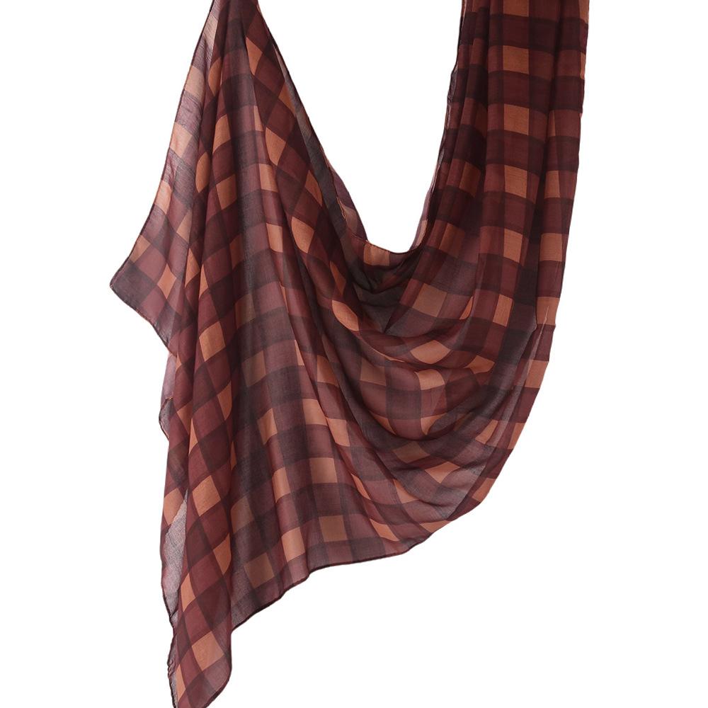 "Ethnic Watercolor Modal Cotton Shawl Satin Print Scarf for Women"