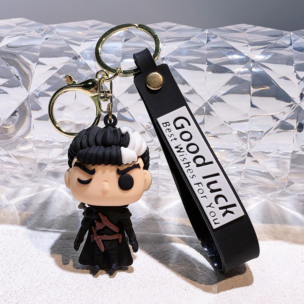 Amine Berserk Schlüsselanhänger Guts Berserk Figur Griffith Actionfigur Modell Cartoon Tasche Puppe Anhänger Spielzeug Geschenk