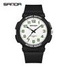 Sanda Unisex Luminous Quartz Watch: Trendy, 50M Waterproof, Ideal for Students and Sports.