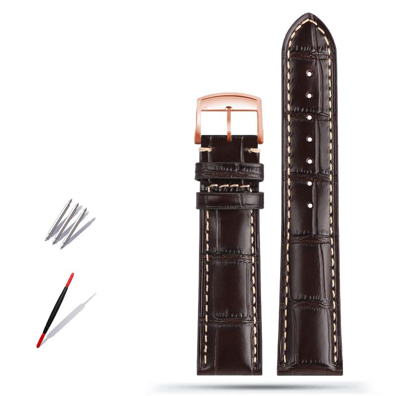 Curea de ceas din piele de vacă clasică 19MM 20MM 21MM pentru colecția Longines Masters L3 L4 L2.628/L2.673 Cureaua de ceas cu cataramă fluture