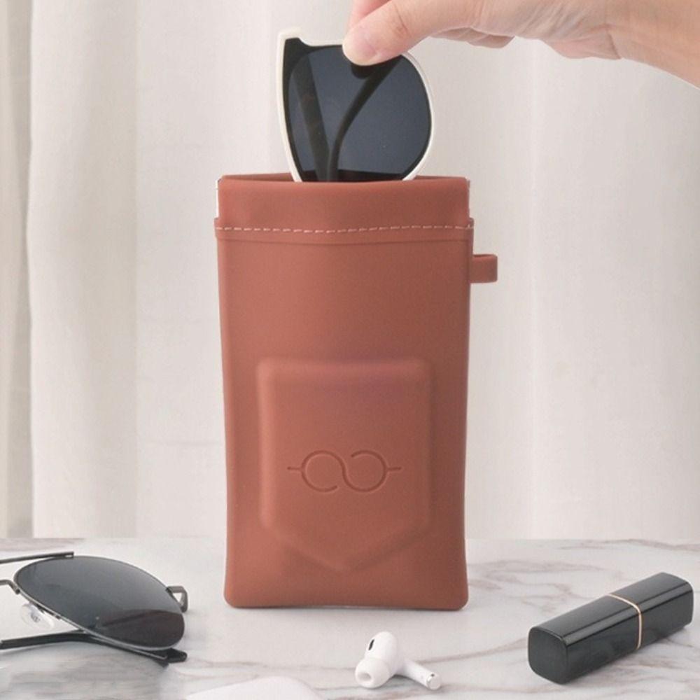 Silicone Glasses Bag Soft Eye Glasses Organizer Glasses Box Sunglasses Storage Bag  for Women