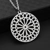 Pendant Necklace Mandala Pendant Flower Charm Flower Necklace