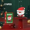 Diy Christmas Building Block Snowman Elk Santa Claus Model Micro Brick Building Block Xmas Tree Decoration Children Toy Gift