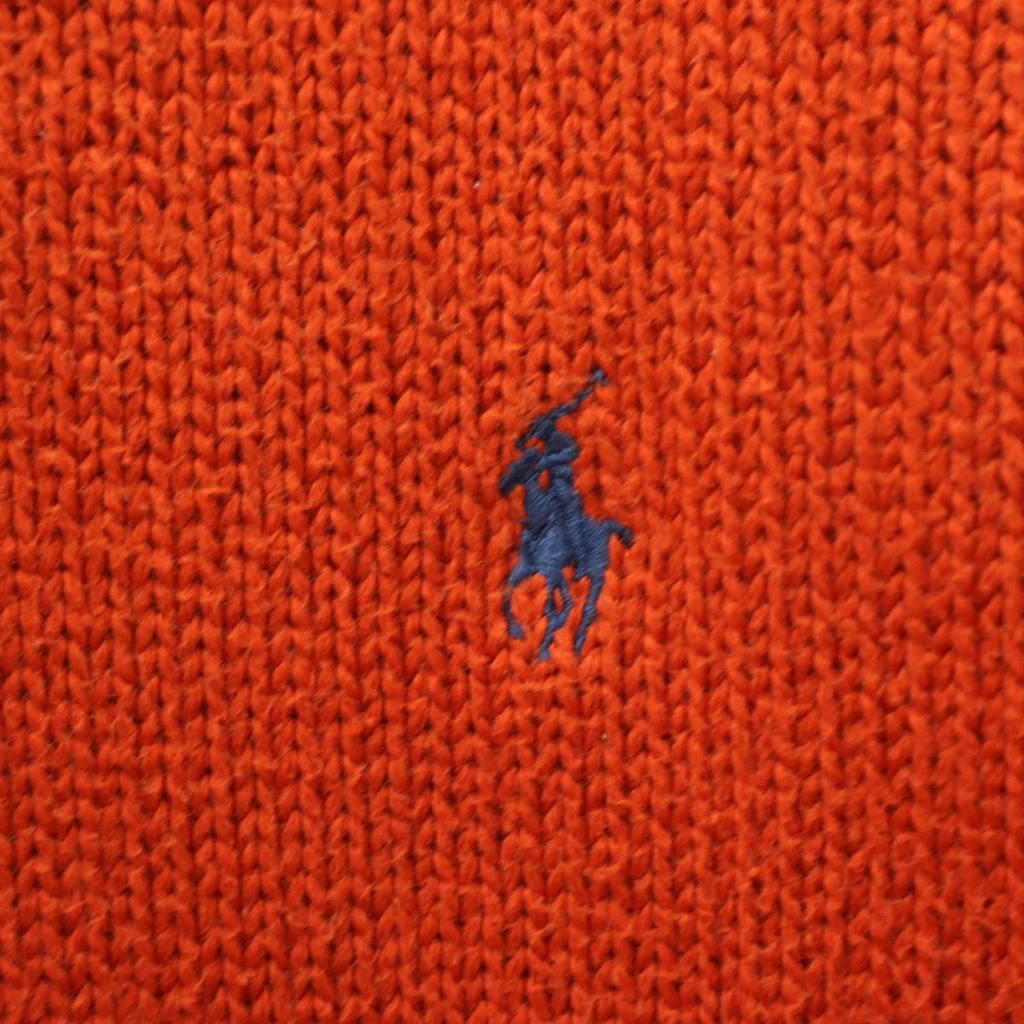 Polo by Ralph Lauren Long sleeve Half Zip Cotton sweater L Orange Men's Used