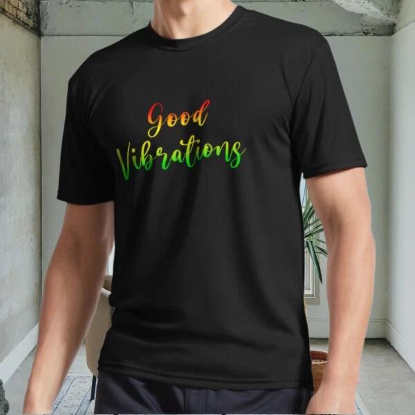 

New Good vibrations reggae Active Logo Men s Black T shirt Funny Size S to 5XL 2XL