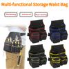 Electrician Tool Pouch Adjustable Buckle Belt Multi-Pocket Organizer Tool Storage Bag for Electricians Handymen Work Maintenance