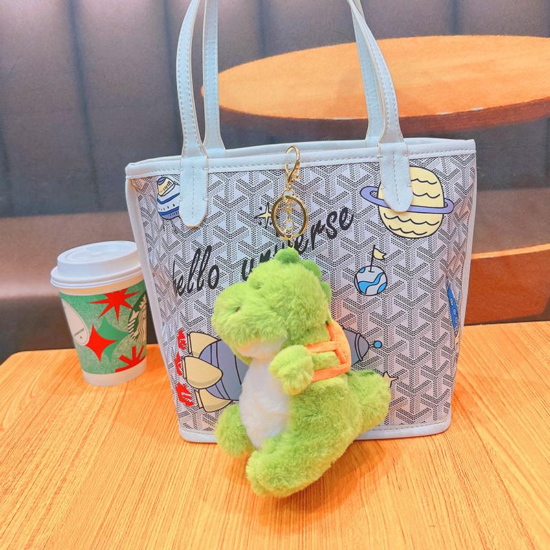 Uroczy Owocowy Dinozaur Pluszowy Wisiorek do Plecaka Miękki Brelok Zabawka Kolekcjonerska Lalka