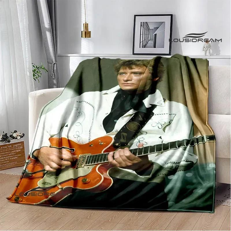 French Rock Star Johnny Hallyday Blanket Flannel Blanket Home Travel Blanket Fashion Warm Blanket Bed Linings Birthday Gift