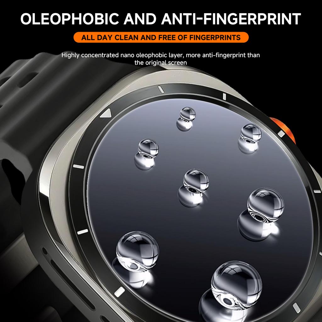 One-Click Tempered Glass for Samsung Galaxy Watch Ultra 47mm HD Screen Protector Bumper for Watch 8 7 6 classic 5pro 4 44mm 40mm