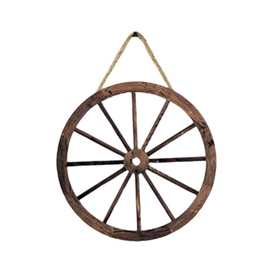 

Wooden Wagon Wheel Wall Decor Retro Wheel Wall Art Vintage Farmhouse Old Western Hanging Ornaments for Home Office Cabin Western Themed Decor M B