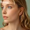 BAMOER Solid 925 Sterling Silver Ginkgo Leaf Hoop Earrings for Women Teens Small Hoop Earrings Pretty Flowers Huggie Jewelry