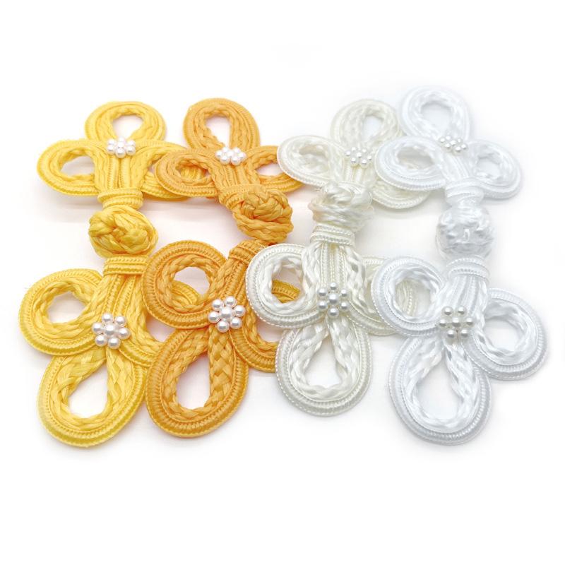 1 Pièce Nœud Chinois Style Chinois Fleur de Prunier DIY Accessoires Vêtements Hanfu Bouton Cheongsam Perle Fait Main