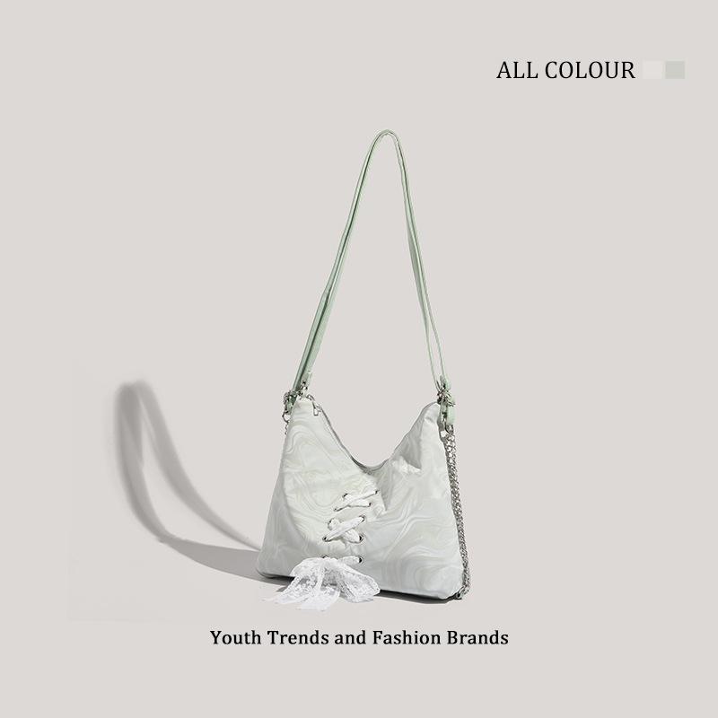 Small and multi-function backpack lace shoulder bag college large capacity oblique span bag women