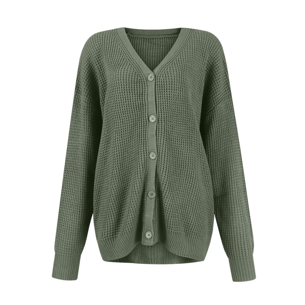 Women's Cardigan Sweater Button-Down Long Sleeve Oversized Knit Cardigans