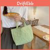 Sac Bento en Polyester Doux et Frais de Taille Moyenne Sac à Main Tendance à Carreaux Pour un Usage Quotidien
