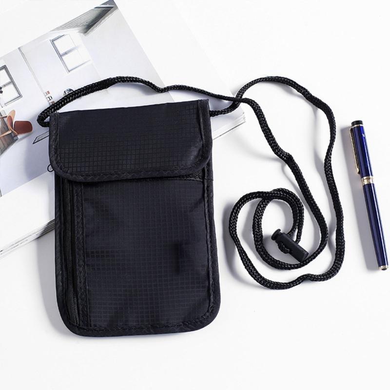 Blockierende Nackentaschen Handytasche für Männer und Frauen Kartenhalter Sichere Reisebrieftasche mit mehreren Fächern