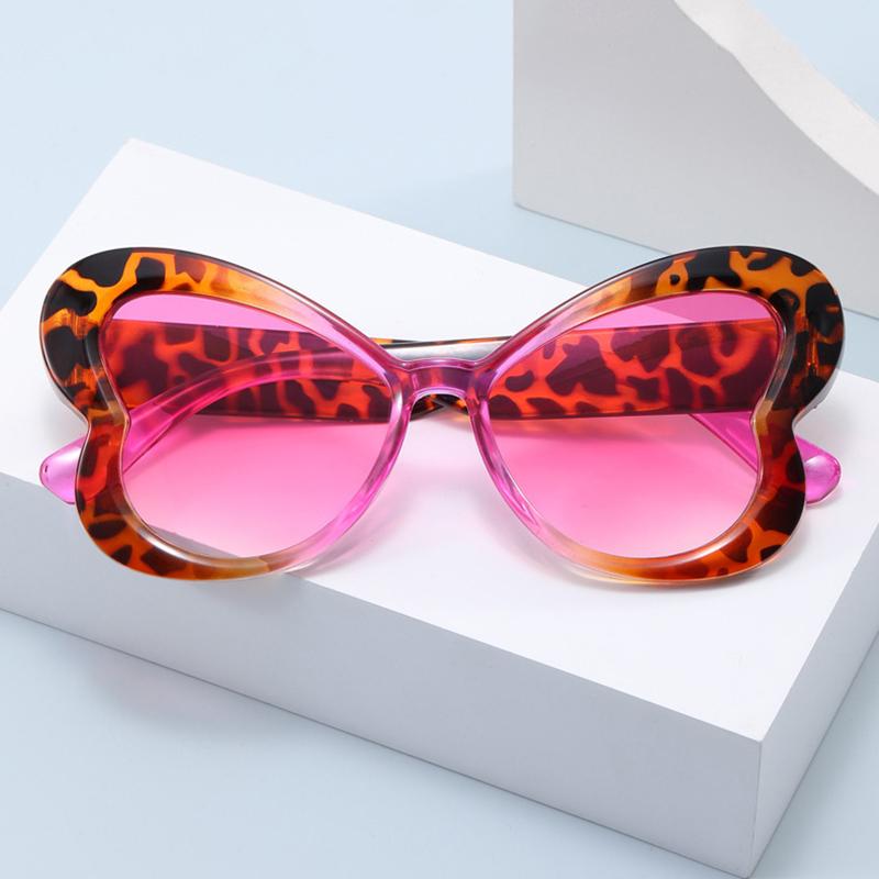 New Vintage Butterfly Sunglasses Women Men Brand Round Sun Glasses Big Eyewear for Male Female Special Shaped