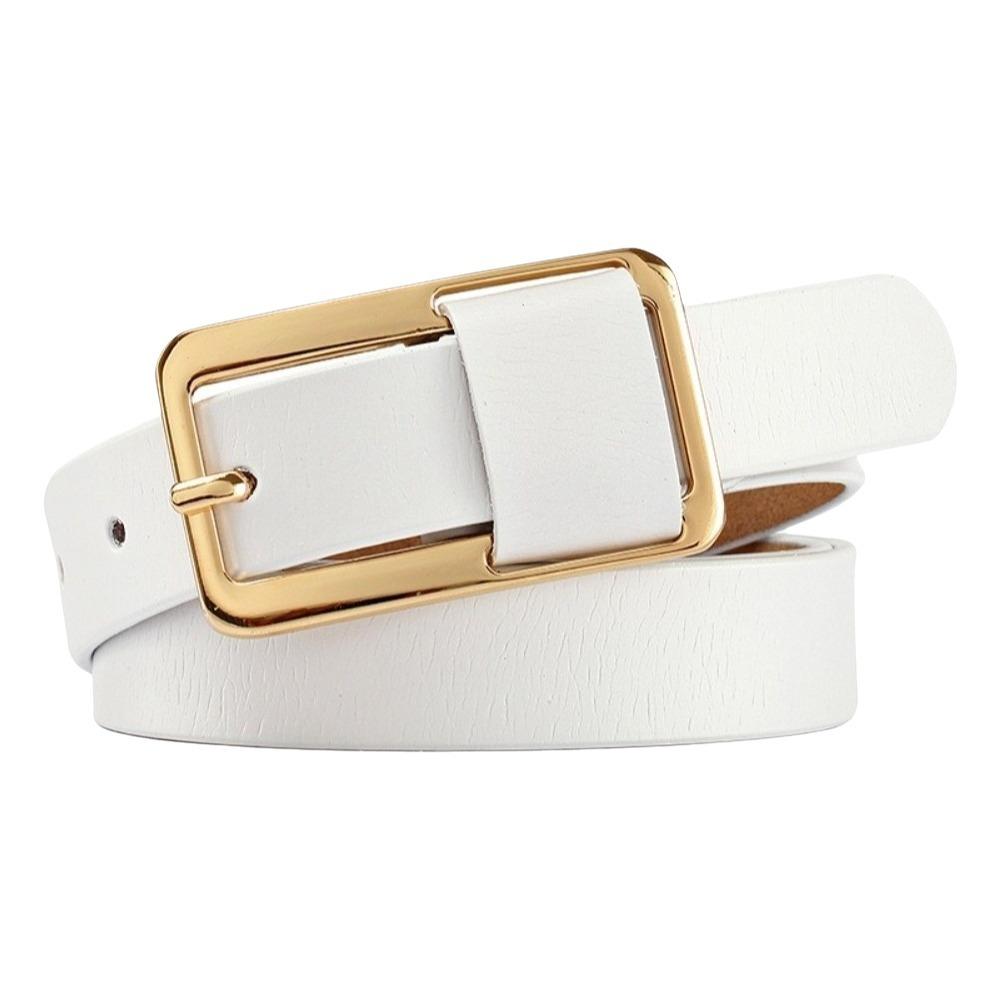 Slim Thin Waist Belt Solid Color Women Waistband Adjustable Genuine Leather Belt  Ladies/Girls