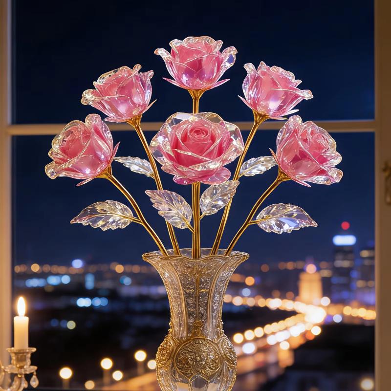 Artificial Pink Preserved Roses Timeless Home Decor Gift for Holidays & Every Day