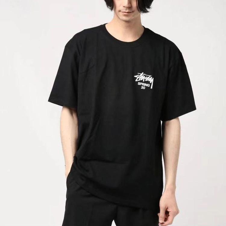 Stussy SS20 Letter Bouquet Print T-Shirt Unisex T-Shirts Black 1904565-BLK