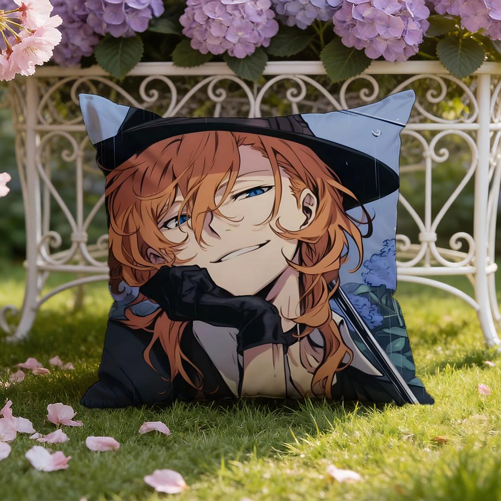 B-Bungo Stray AnimeCani Copricuscino Casa e Auto Copricuscino a Doppia Scena: Reversibile per un Comfort Premium