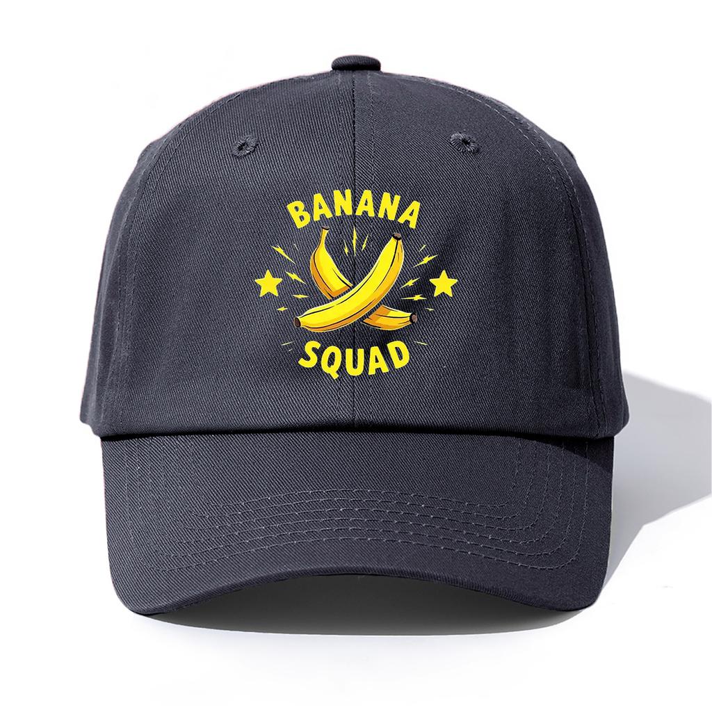 Pc BANANA SQUAD Print Baseball Cap for Adults Minimalist Retro Style Casual Soft Adjustable Dad Hat Perfect As Gift
