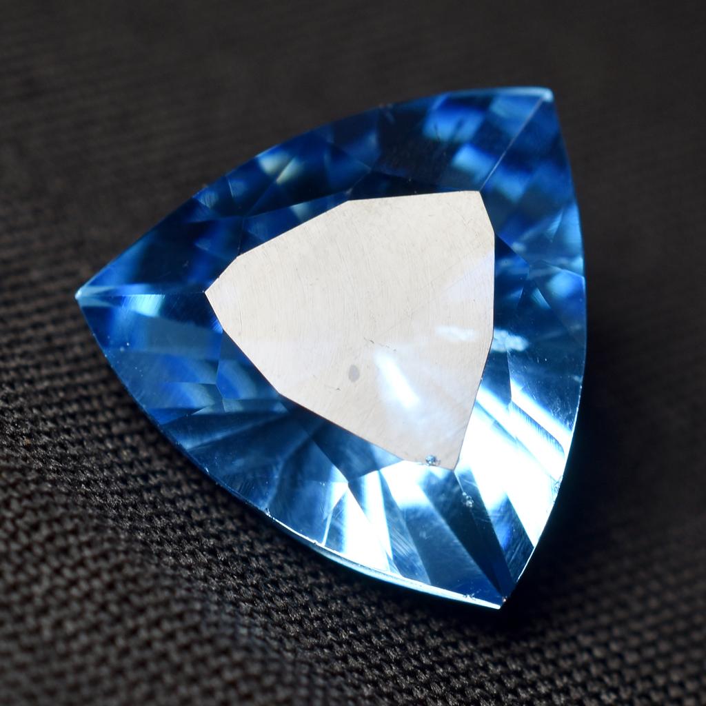 Natural Blue Sapphire Loose Gemstone 9.65 Ct Earring Trillion Cut September Birthday Birthstone
