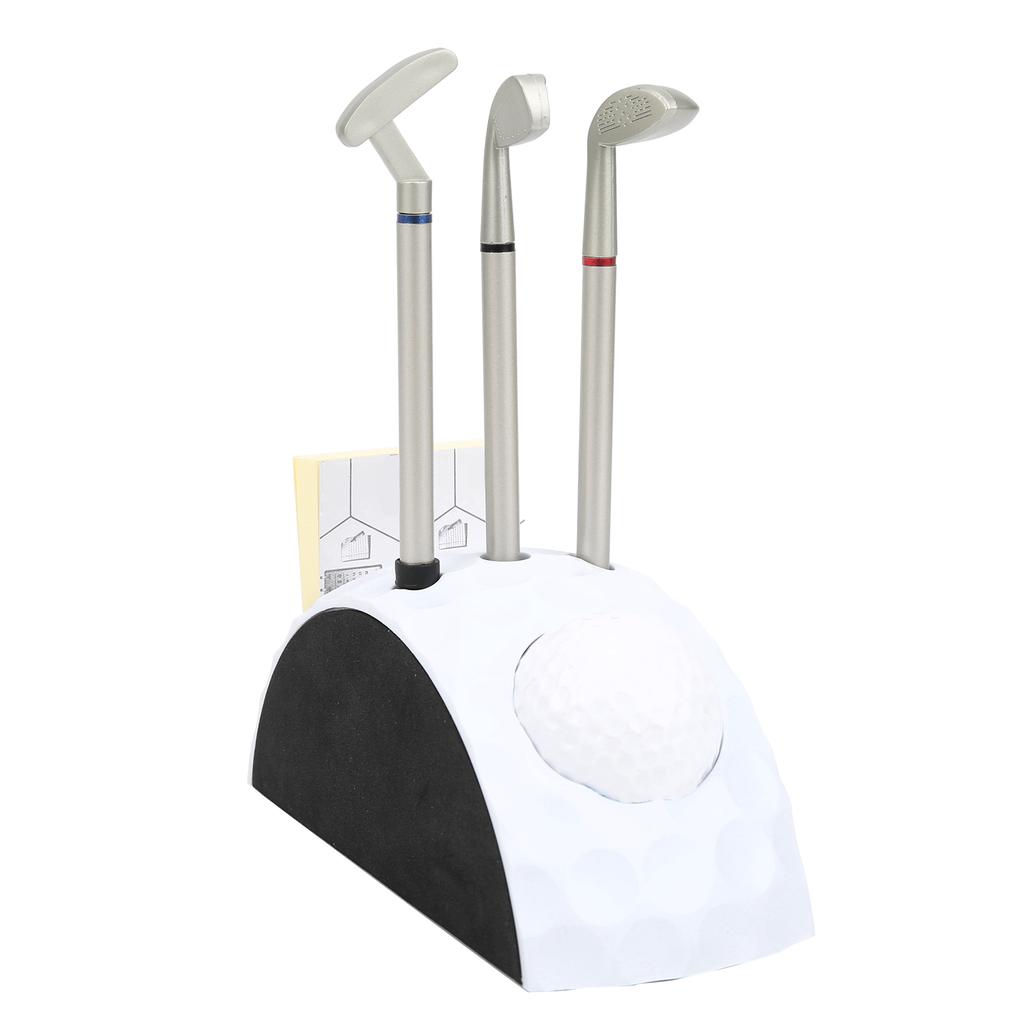 Desktop Small Golf Putter Pen Holding Stand Decoration Golf Pen Set with 3Pcs Pens