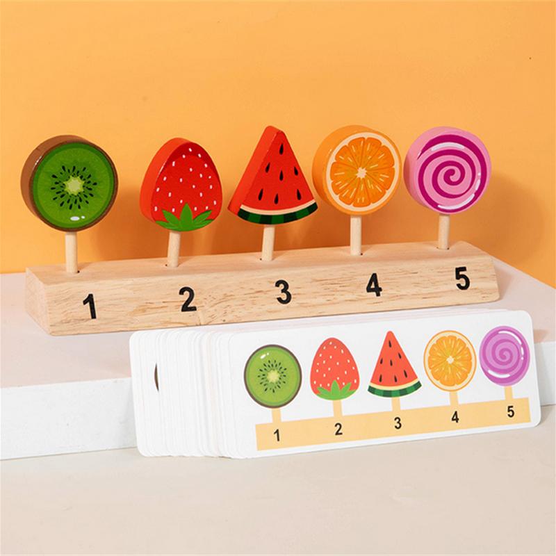 Dzieci Kształt Kolor Sortowanie Gra Planszowa Zabawki Drewniane Owoce Cukierki Lody Gra w Dopasowywanie Trening Myślenia Logicznego Zabawki Udawane Jedzenie