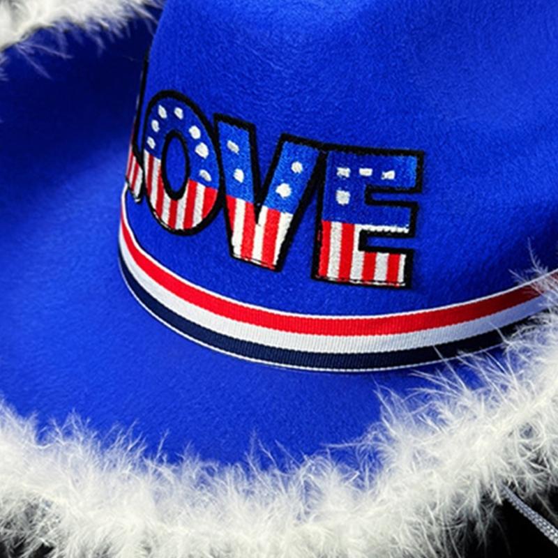 LOVE Homburg Cowboy Hats with Unique Feather Fedoras Hat Top Hat Classical Porkpie Hat for Boy Men Hat Theme Party