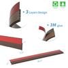 2PCS Pack Door Draft Stopper Brown Cool Air Insulation Noise Reduction Door Bottom Seal for Frameless Sliding Door Wood