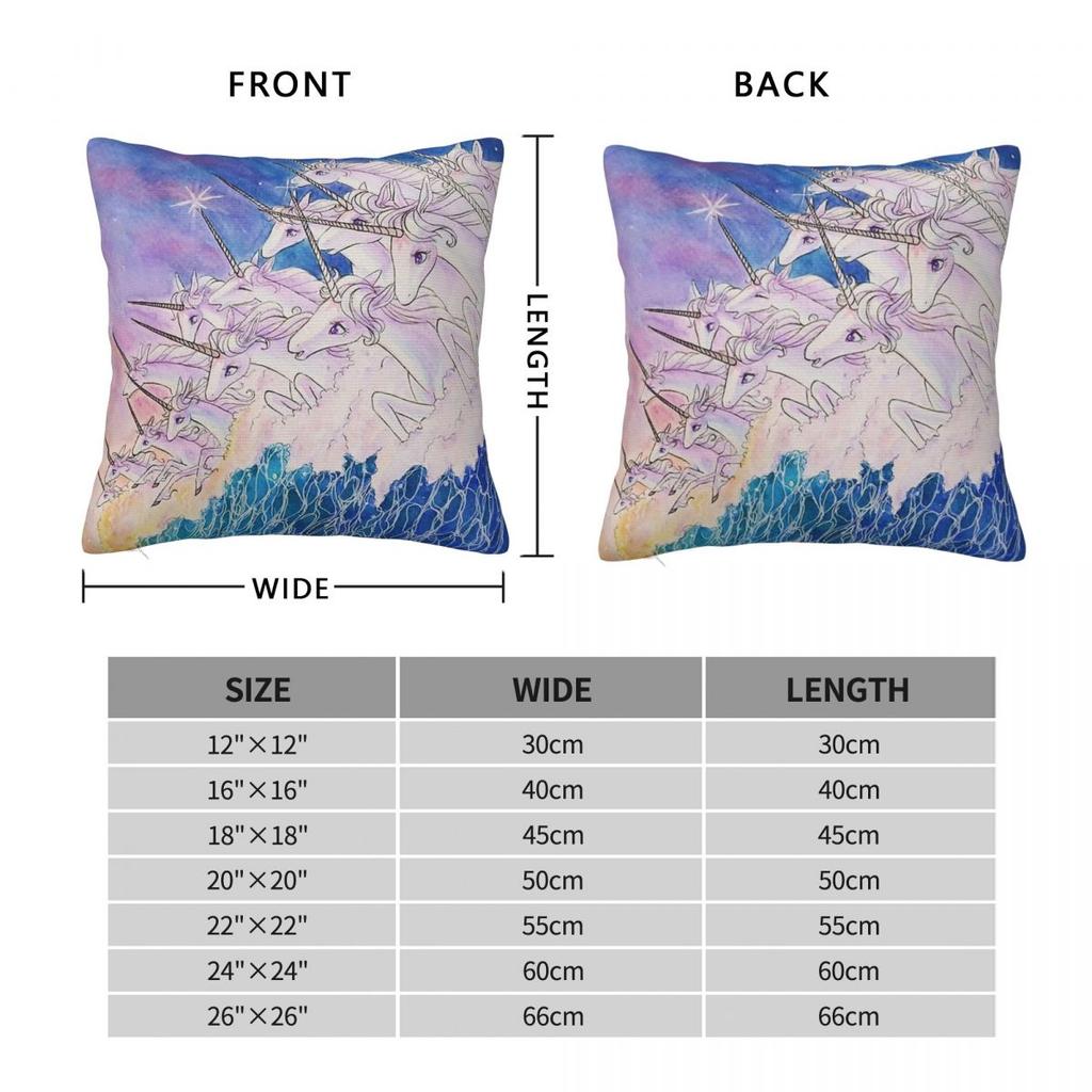 Unicorns In The Sea Pillowcase Polyester Linen Velvet Pattern Zip Decor Pillow Case Home Cushion Cover