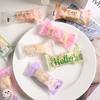 100Pcs 4x9cm Cute Cartoon Animal Printed Plastic Baking Packaging Nougat Toffee Candy Food Machine Sealed Gift Bags