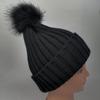 Big hairball pointed hat knitted rough wool hat, winter hairball pullover hat, hairball knitted hat hat