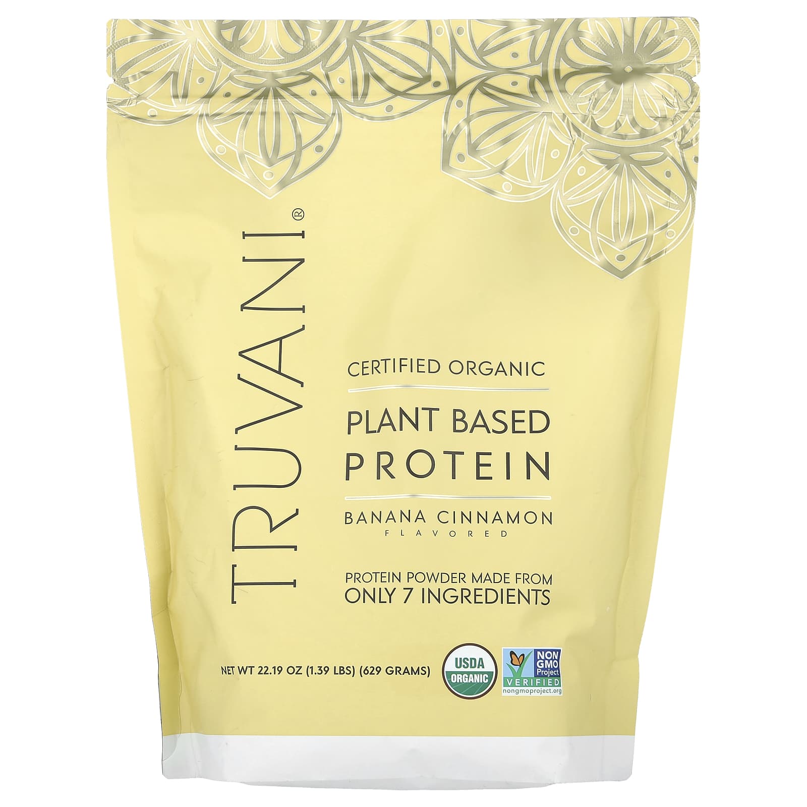 

Truvani, Plant Protein, Banana Cinnamon, 1.39 lb (629 g)