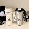 Caneca de Café de Gato Fofo Com Design Isolado de Aço Inoxidável Para Uso em Casa e no Escritório