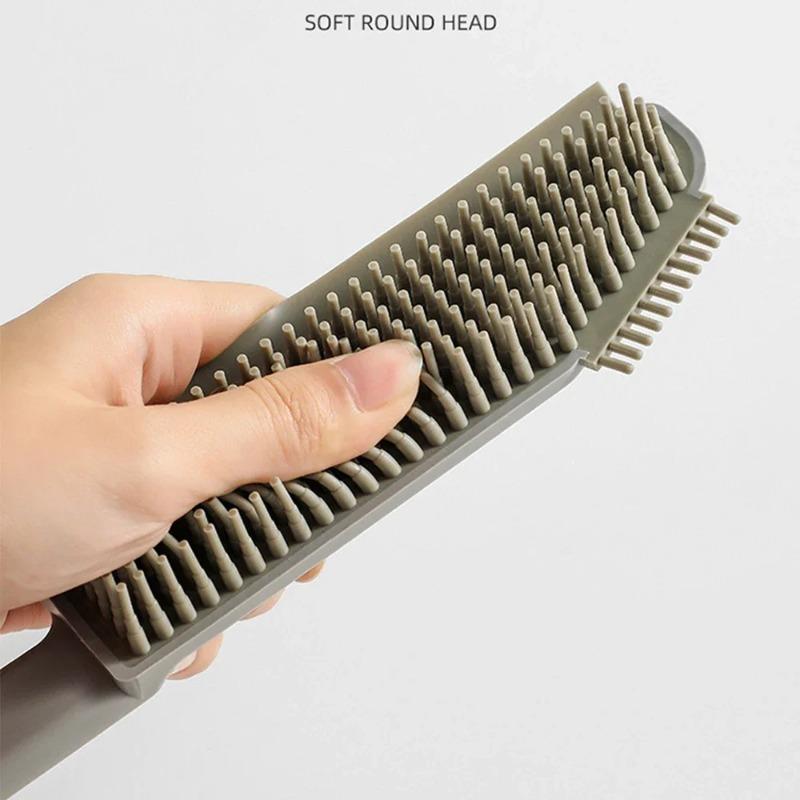 1Pcs 3 In 1 Silicone Gap Cleaning Kitchen Decontamination Brush Cleaning Brush Glass Scraping Dead Spot Floor Brush Cleaning Tool