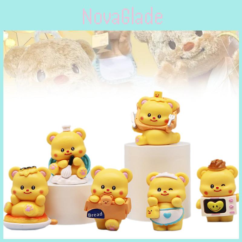 Adorable Creamy Bear Figurine Creative Blind Box Collection Cute Dessert Themed Decoration 6.5cm Pvc