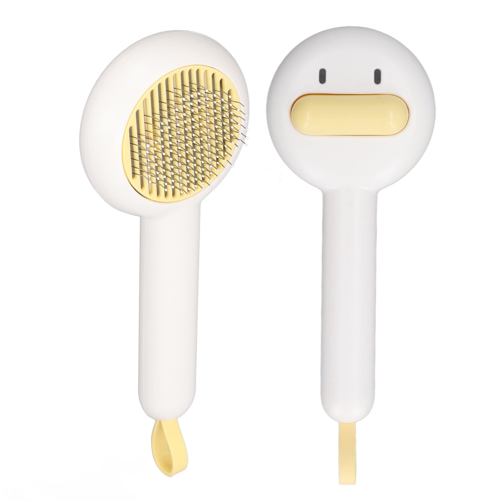 

Pet Slick Brush Self Cleaning Slip Resistant Hair Removal Cat Dog Grooming Comb for Home Pet Salon