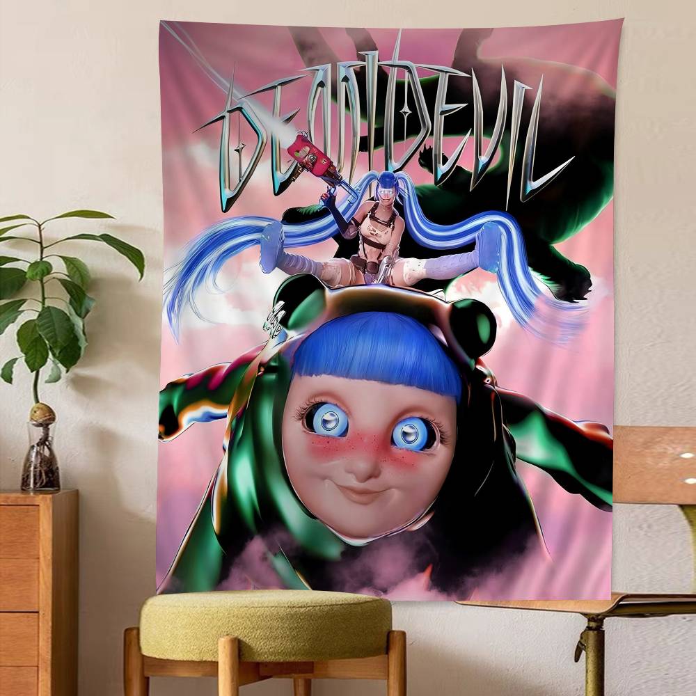 Ashnikko Rapper Weedkiller Printed Large Wall Tapestry Hanging Tarot Hippie Wall Rugs Dorm Home Decor
