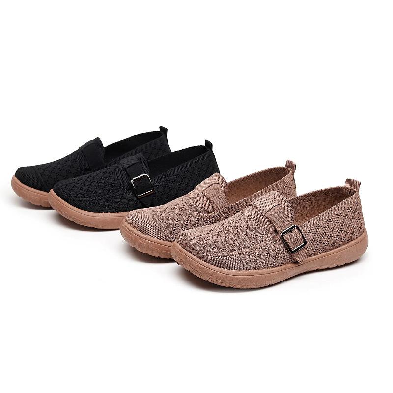 Shoes Women's 2025 Summer New Versatile Casual One-pedal Net Shoes Soft Sole Versatile Not Tired Foot Round Head Casual Shoes