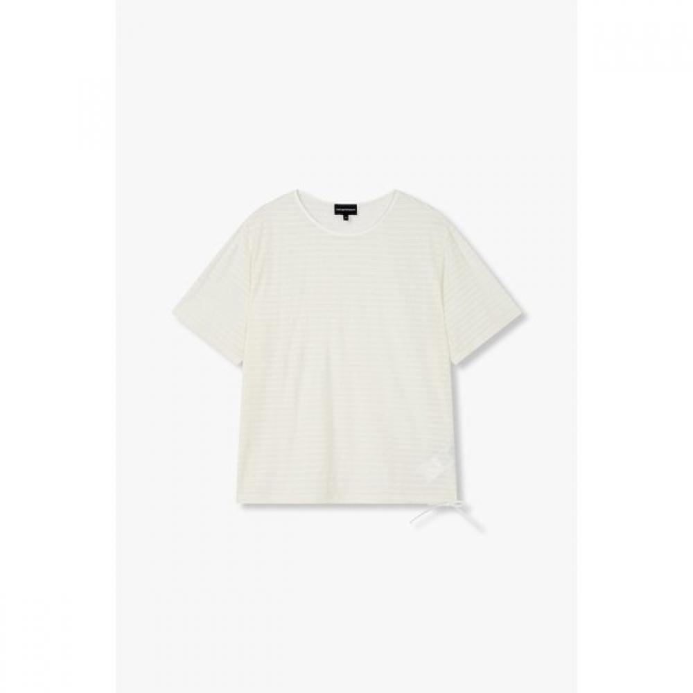 

Emporio Armani 25 S S Women S STripe STring Hem T ShirT A525126519 XS