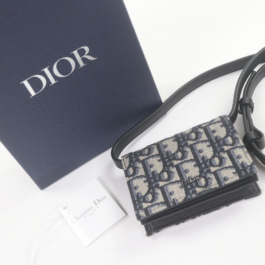 Great DIOR Other bag Oblique Shoulder Strap Nano Pouch beige canvas mens Used