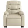 Massage Recliner with Rising Function Cream Faux Leather