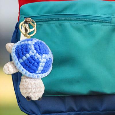 Πλεκτό μπρελόκ χελώνας, εξαιρετικό νήμα, φορητό μπρελόκ, μικρό μέγεθος, στυλ κινουμένων σχεδίων, μίνι μπρελόκ χελώνας