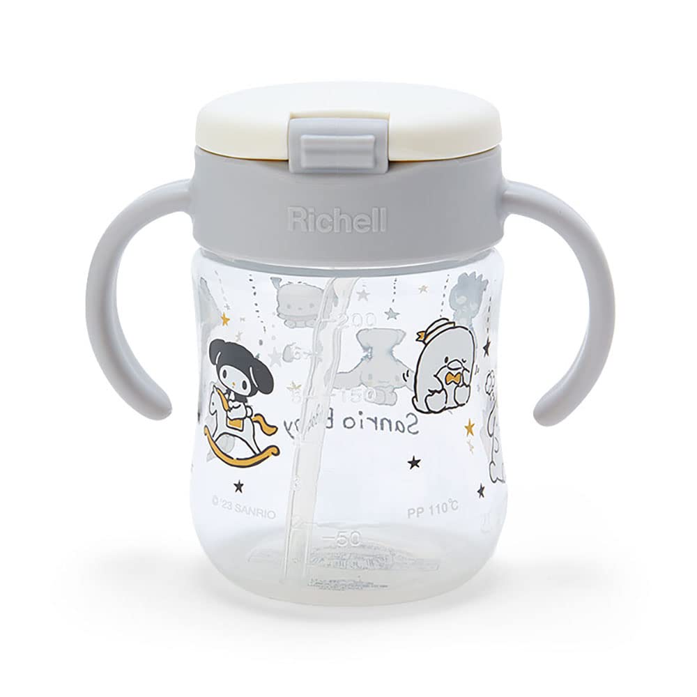 Sanrio Polypropylene Sanrio Characters Richel Straw Mug Star Gray 693481 (Sanrio Baby) (PP) (Sanrio Baby)