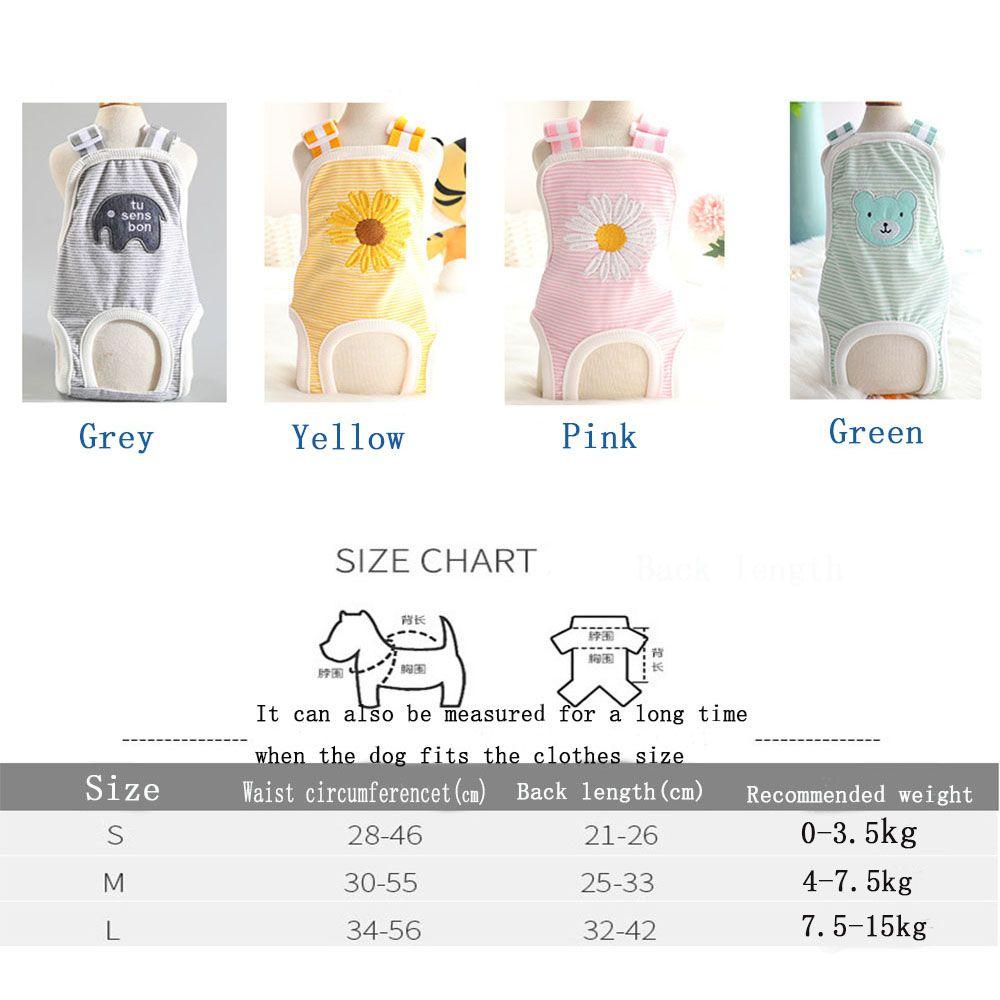 Reusable Cute Pet Underwear Period Panties Dog Pads Dog Diapers Female Male Dog Wraps Belly Band