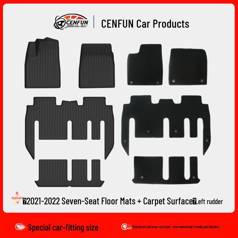 Waterproof TPE Floor & Trunk Mats for 2023 Tesla Model X LHD
