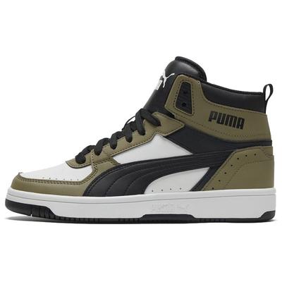 Rebound Joy Retro Synthetic Leather Shock Absorbing Non-Slip Durable Support Mid-Top Basketball Shoes Unisex Sneakers Dark-Green 374765-04